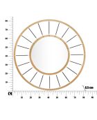 Miroir mural glam doré/noir - 81x81x6.5 cm