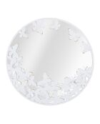 Miroir mural blanc butterfly blanc/doré - 62.5x62.5x2.3 cm