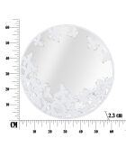 Miroir mural blanc butterfly blanc/doré - 62.5x62.5x2.3 cm