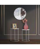 Miroir mural blanc butterfly blanc/doré - 62.5x62.5x2.3 cm