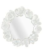 Miroir mural blanc flower blanc/doré - 85.5x82x2.6 cm