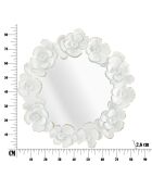 Miroir mural blanc flower blanc/doré - 85.5x82x2.6 cm