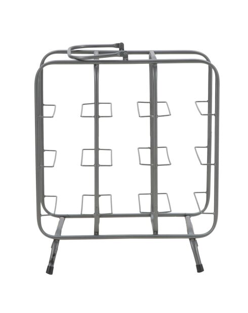 Porte-bouteilles pour 9 bouteilles gris foncé - 47.5x40x23 cm