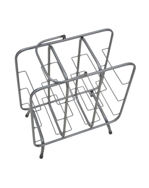 Porte-bouteilles pour 9 bouteilles gris foncé - 47.5x40x23 cm