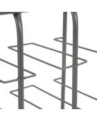 Porte-bouteilles pour 9 bouteilles gris foncé - 47.5x40x23 cm