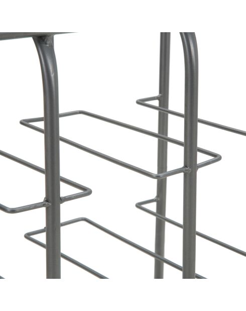 Porte-bouteilles pour 9 bouteilles gris foncé - 47.5x40x23 cm