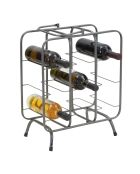 Porte-bouteilles pour 9 bouteilles gris foncé - 47.5x40x23 cm