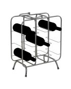 Porte-bouteilles pour 9 bouteilles gris foncé - 47.5x40x23 cm