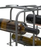 Porte-bouteilles pour 9 bouteilles gris foncé - 47.5x40x23 cm