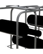Porte-bouteilles pour 9 bouteilles gris foncé - 47.5x40x23 cm
