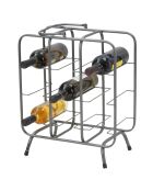 Porte-bouteilles pour 9 bouteilles gris foncé - 47.5x40x23 cm