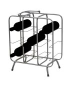 Porte-bouteilles pour 9 bouteilles gris foncé - 47.5x40x23 cm