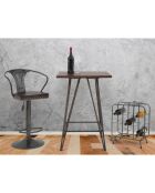 Porte-bouteilles pour 9 bouteilles gris foncé - 47.5x40x23 cm