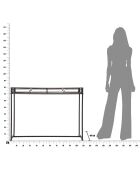 Console essential noir/brun - 80x110x40 cm