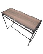 Console essential noir/brun - 80x110x40 cm