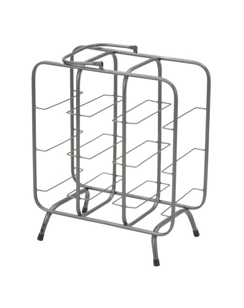Porte-bouteilles pour 9 bouteilles gris foncé - 47.5x40x23 cm