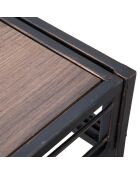 Console essential noir/brun - 80x110x40 cm