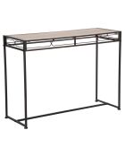 Console essential noir/brun - 80x110x40 cm