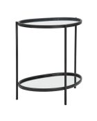 Table d'appoint noire - 58.4x53.3x36.8 cm