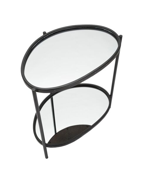Table d'appoint noire - 58.4x53.3x36.8 cm