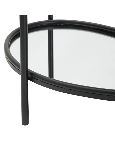 Table d'appoint noire - 58.4x53.3x36.8 cm
