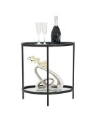 Table d'appoint noire - 58.4x53.3x36.8 cm