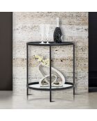 Table d'appoint noire - 58.4x53.3x36.8 cm