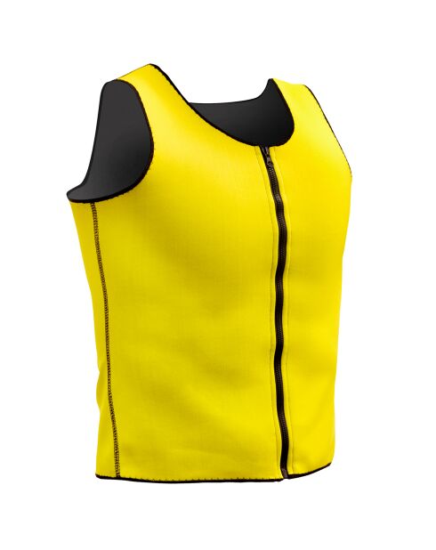 Gilet sportivo con effetto sauna da uomo giallo