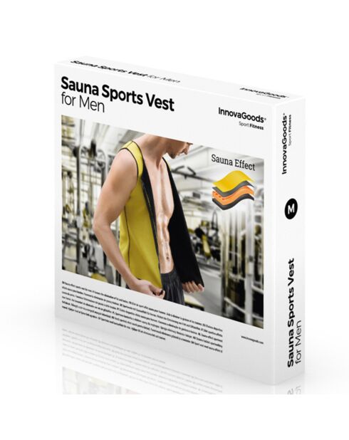 Gilet sportivo con effetto sauna da uomo giallo