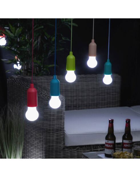 Ampoule LED portable avec cordon blanche - 120 cm