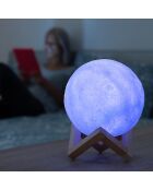 Lampe LED rechargeable Lune Moondy blanche - 15x18x15 cm