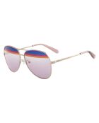 Roze goud/roze Aviator zonnebril voor dames