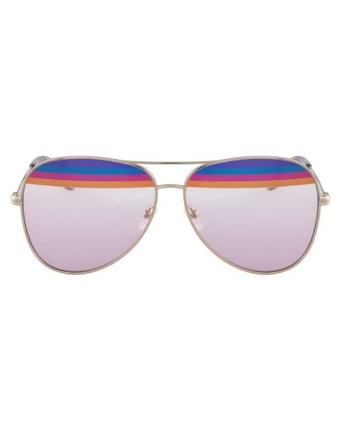 Lunettes de soleil Femme Aviateur rose doré/rose