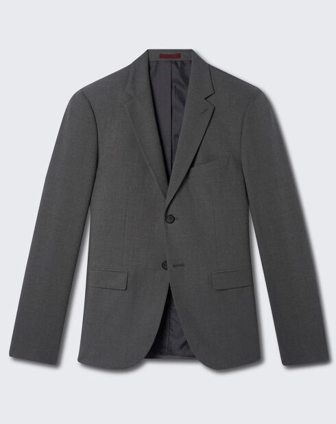 Anthrazitfarbene Anzugjacke aus Wollmischung