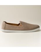 Slip-on en Velours de Cuir poinçonné Sguima pierre