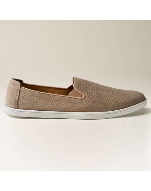 Slip-on en Velours de Cuir poinçonné Sguima pierre