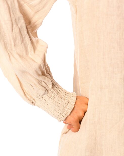 Robe 100% Lin Pivoine beige