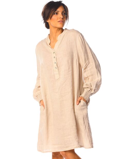 Robe 100% Lin Pivoine beige