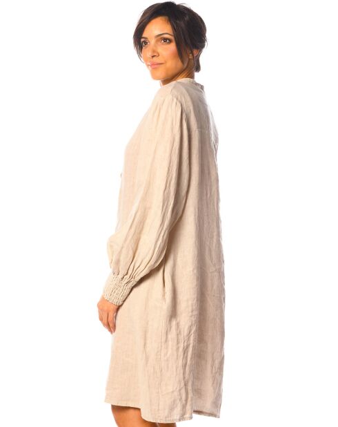 Robe 100% Lin Pivoine beige