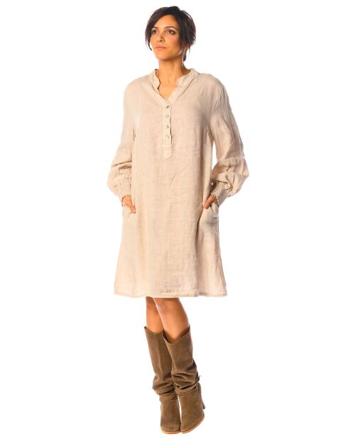 Robe 100% Lin Pivoine beige