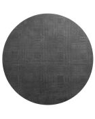 Table basse ronde en bois de manguier noire - 80x80x38 cm