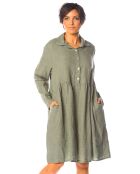 Robe 100% Lin Jasmin kaki