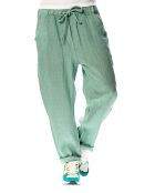 Pantalon 100% Lin Camelia vert