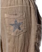 Pantalon 100% Lin Camelia taupe