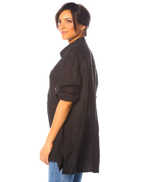 Chemise 100% Lin Sanve noire