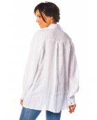 Chemise 100% Lin Lotus blanche