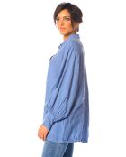 Chemise 100% Lin Lotus bleue