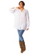 Chemise 100% Lin Lotus blanche