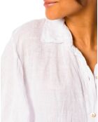 Chemise 100% Lin Lotus blanche
