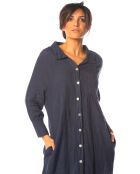 Chemise longue 100% Lin Kalmie marine